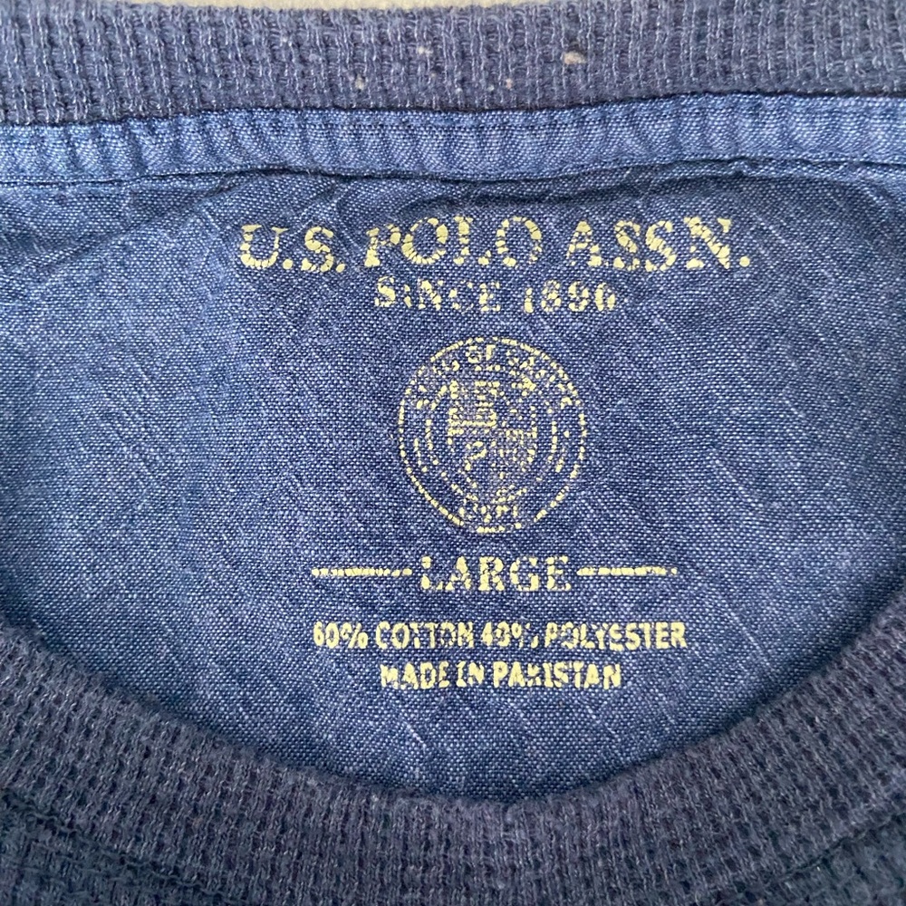 U.S. Polo Assn. Navy Thermal Crewneck Top